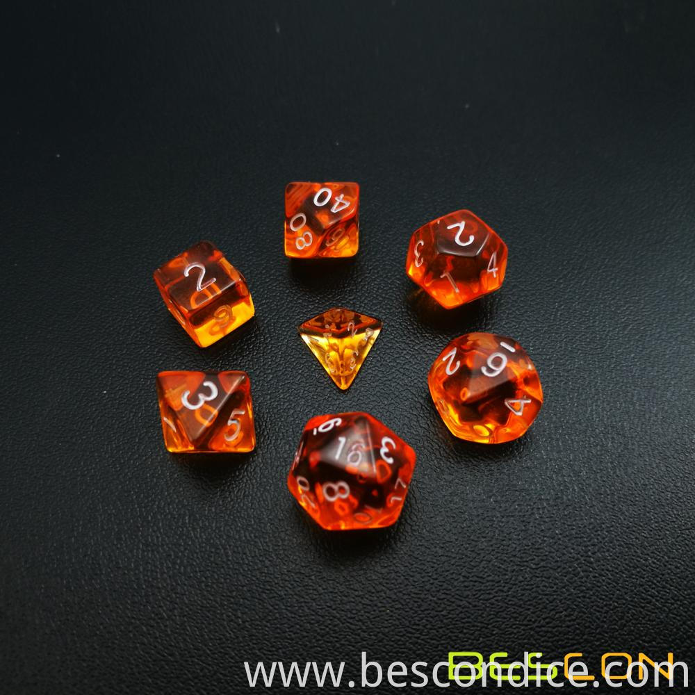 Gem Orange Polyhedral Rpg Mini Dice 2